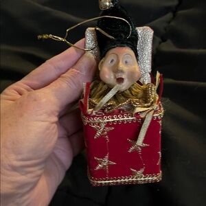 Mark Roberts Festive Red and Gold Elf Ornament